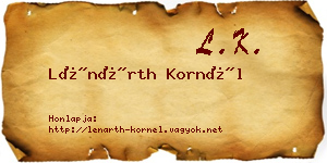 Lénárth Kornél névjegykártya